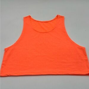 Men’s Neon Orange Crop Top Tank Top size small